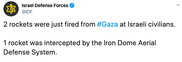 З сектора Газа по Ізраїлю запустили дві ракети